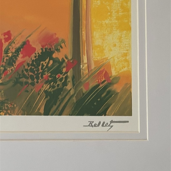 Signed serio-lithograph titled "Pleine Floraison" by Emile Bellet framed 2002 - Picture 3 of 8